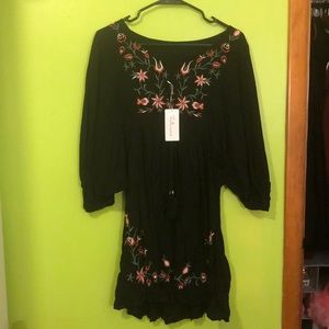 Black peasant dress
